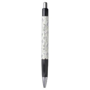Stylo Jolies Fleurs Blanches Lavande Enterrement de Vie