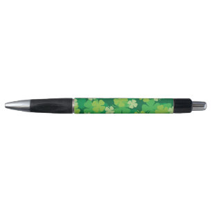 Stylo Joyeux St. Patrick's Day quatre clovers feuilles B
