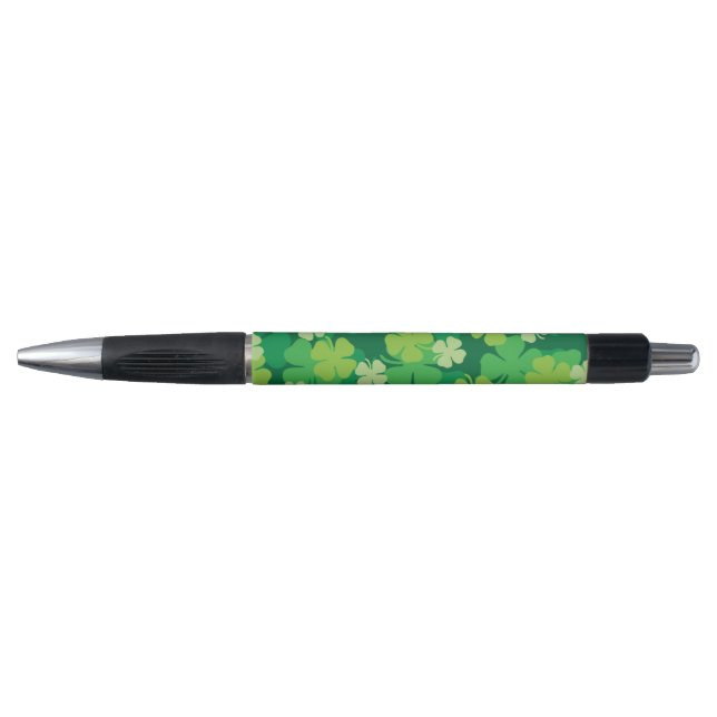Stylo Joyeux St. Patrick's Day quatre clovers feuilles B (Devant)