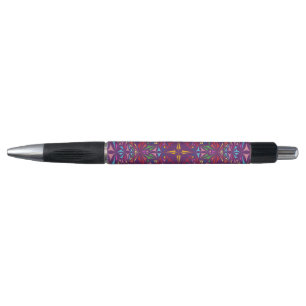 Stylo Kaleidoscope violet Motif orné