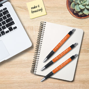 Stylo La vie est belle business Tagline Blog Orange