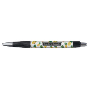 Stylo Le motif à la mode   d'ananas ajoutent votre nom