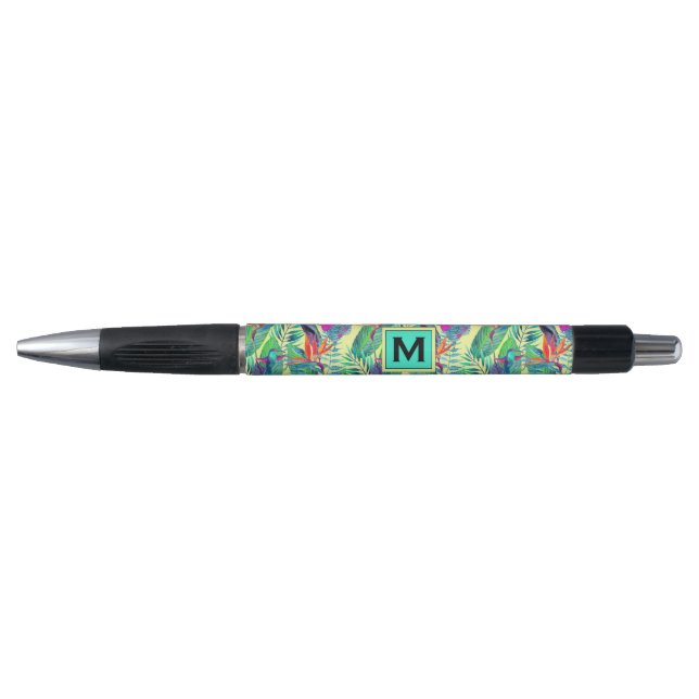 Stylo Les colibris d'aquarelle | ajoutent votre initiale (Devant)