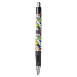 Stylo Les perroquets colorés d'aquarelle ajoutent