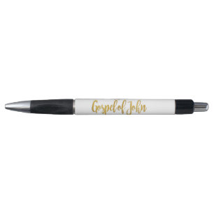 Stylo L'évangile de John, du blanc et de l'or