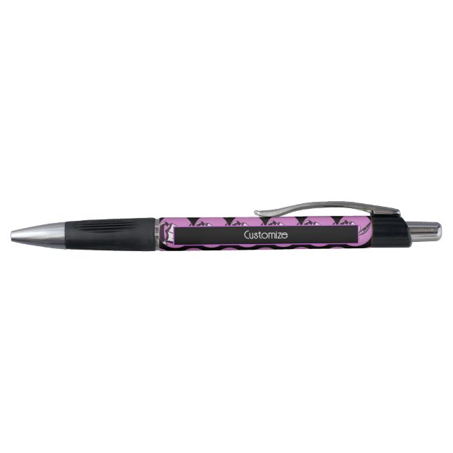 Stylo Livre rose et plume promotionnel (Haut)