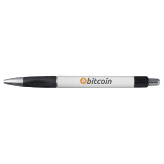 Stylo Logo Bitcoin grand avec symbole Bitcoin orange