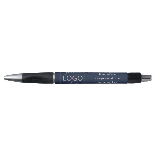 Stylo Logo de l'entreprise personnalisée Marine Blue Pen (Devant)