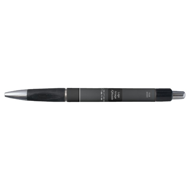 Stylo Logo d'entreprise moderne et chic noir (Devant)