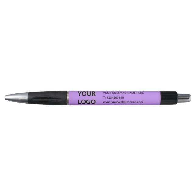Stylo Logo et texte promotionnels Office Business - viol (Devant)