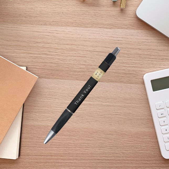 Stylo Logo noir blanc entreprise Merci (Créateur téléchargé)