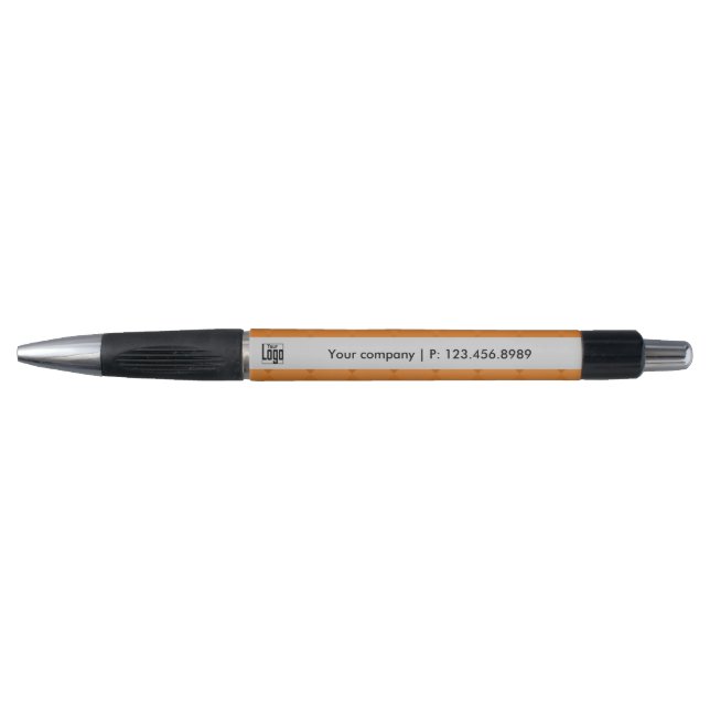 Stylo Logo Personnalisé Nom de l'entreprise Orange & Gre (Devant)