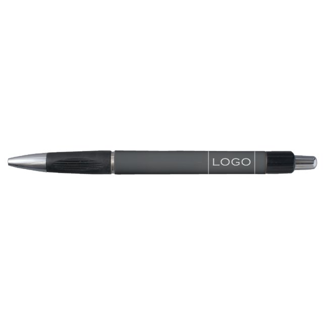 Stylo Logo personnalisé sur gris charbon Classique Profe (Devant)