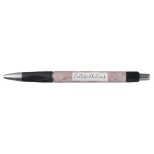 Stylo Marbre blanc de Parties scintillant rose Gold Sequ