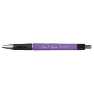 Stylo Mariage Royal Purple Personnalisé Faveurs