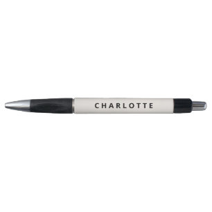 Stylo Marque-page minimaliste moderne beige avec nom per