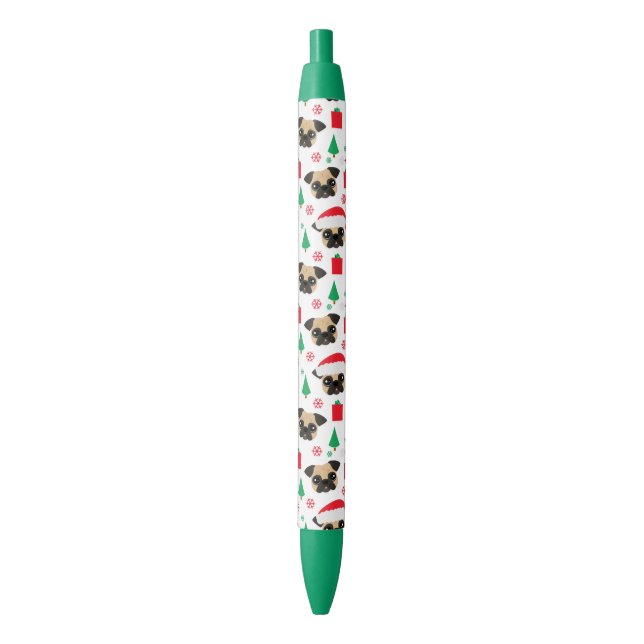 Stylo mignon de carlin de Noël (devant Vertical)