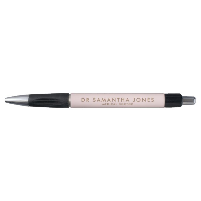 Stylo Minimaliste Moderne Docteur Professionnel Rose (Devant)