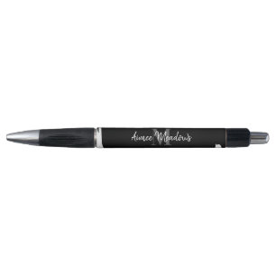 Stylo Monogramme Abstrait noir et blanc