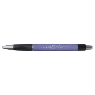 Stylo Monogramme moderne violet à huile violette