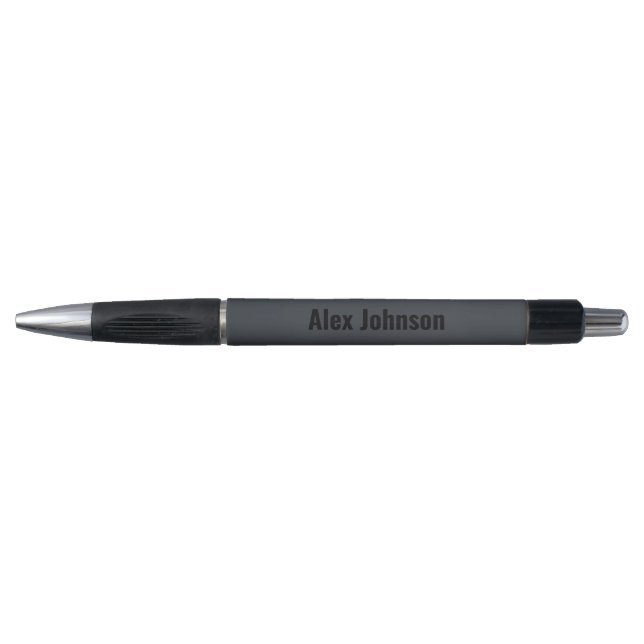 Stylo Monogramme noir Onyx élégant et sophistiqué (Devant)