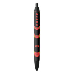 Stylo monogramme personnalisé Hawaii Lei