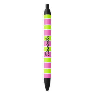 Stylo Monogramme Rose et Lime Chaud