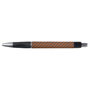 Stylo Motif à cinq bandes orange et charbon de bois