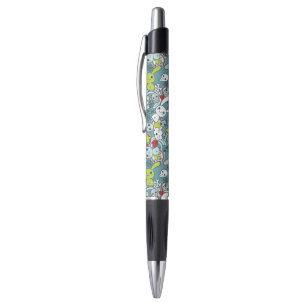 Stylo motif bleu de kawaii