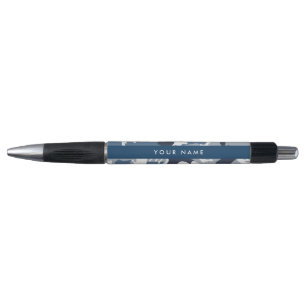 Stylo Motif camouflage bleu neige d'hiver Personnalisez