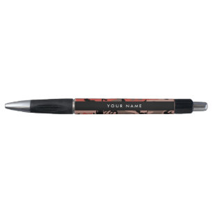 Stylo Motif camouflage rouge et marron Personnalisez vot