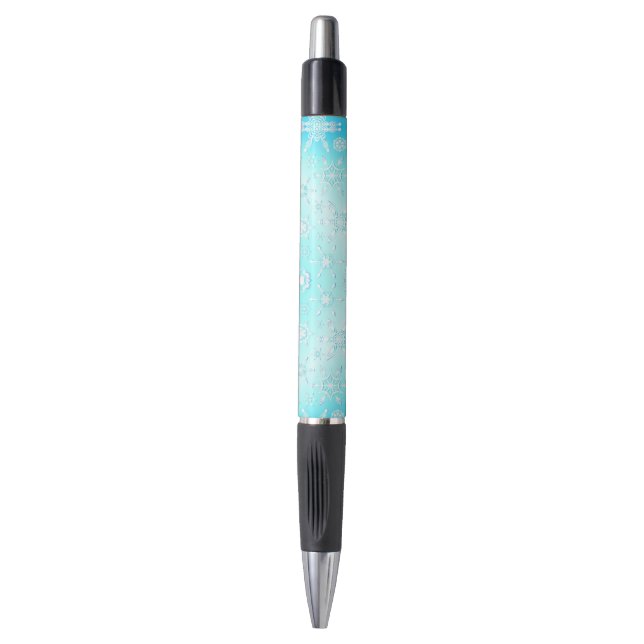 Stylo Motif Crystal Snowflakes (Devant (Vertical))