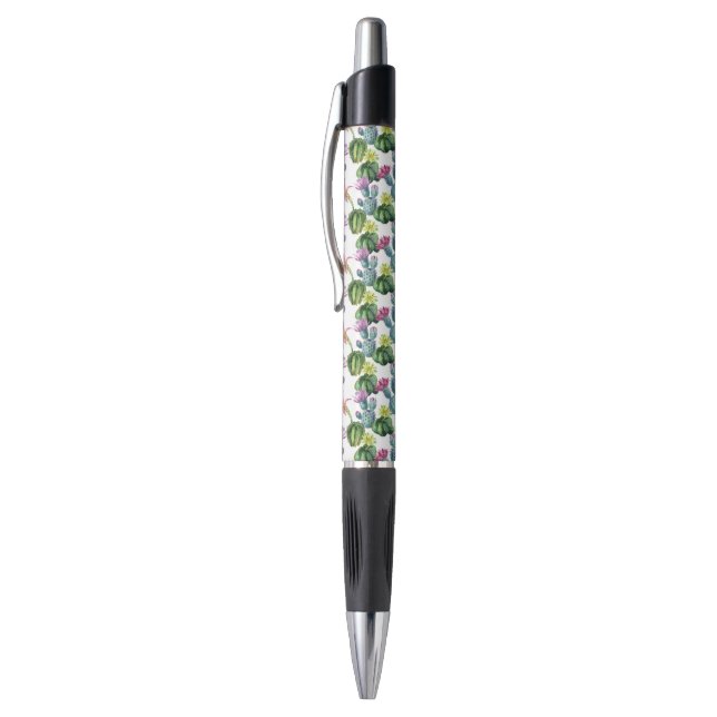 Stylo Motif d'art de cactus d'aquarelle (Haut (Vertical))