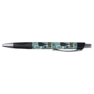 Stylo Motif de chat noir du milieu du siècle
