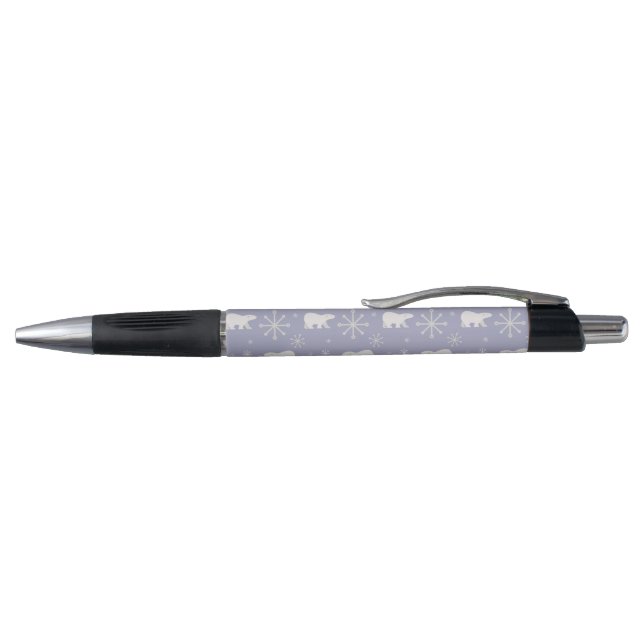 Stylo Motif de Noël avec ours polaires et flocons de nei (Haut)