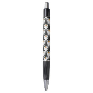 Stylo Motif de pingouin noir et blanc moderne