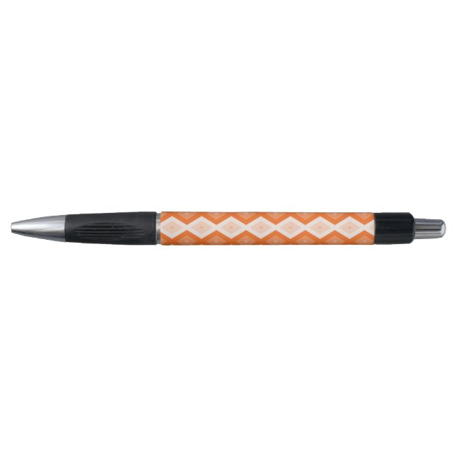 Stylo Motif diamant orange (Devant)
