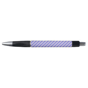 Stylo Motif électrique bleu et beige cinq bandes