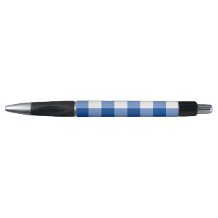 Stylo Motif en vichy bleu