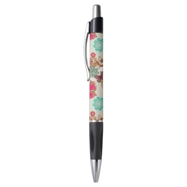Stylo Motif floral dans le rétro style (Haut (Vertical))