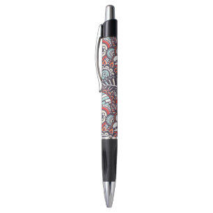 Stylo Motif floral de griffonnage de Paisley