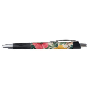 Stylo Motif floral sans couture d'Hibiscus Tropical Vibr