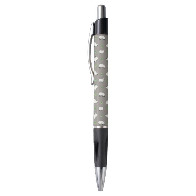 Stylo Motif irlandais de shamrock et de moutons (Haut (Vertical))