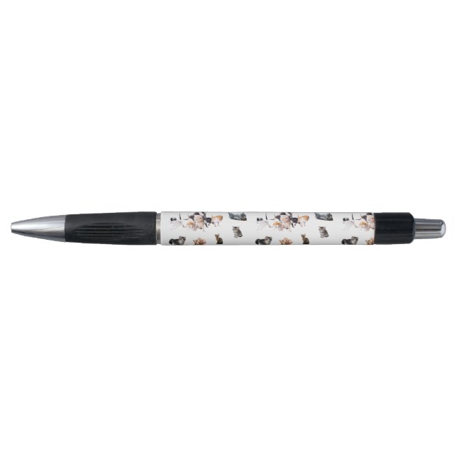 Stylo Motif mignon avec des photos de Chats et chatons (Devant)