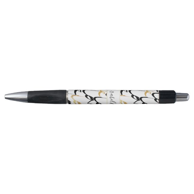 Stylo Motif Monogram Black & Gold LOVE (Devant)