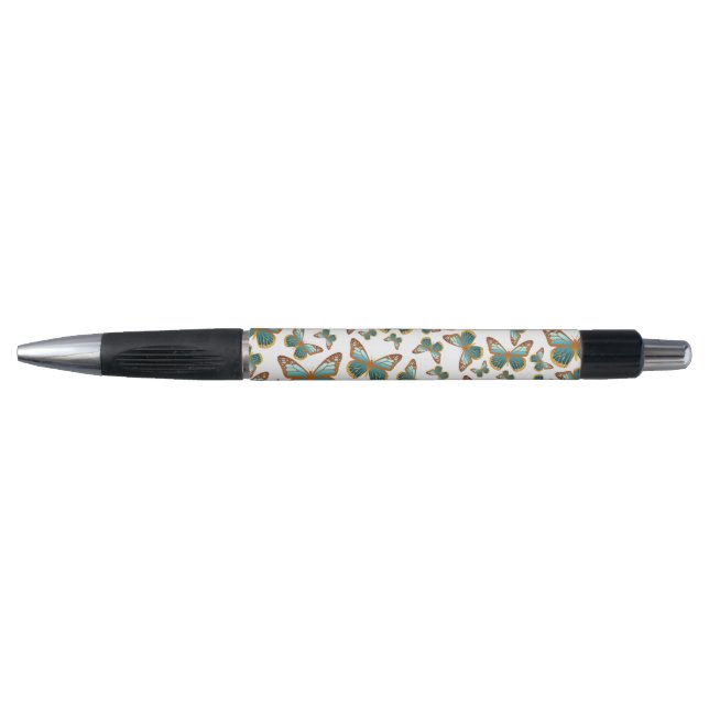 Stylo Motif papillon bleu dégradé (Devant)