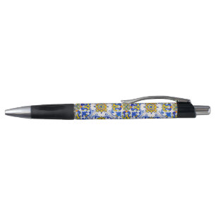 Stylo Motif portugais vintage Azulejo