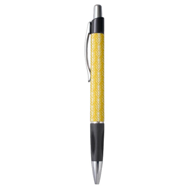 Stylo Motif tiré par la main de blé d'or (Haut (Vertical))