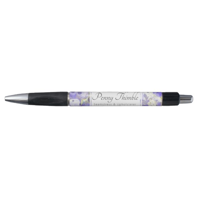 Stylo Motif tourbillonnant en marbre violet (Devant)