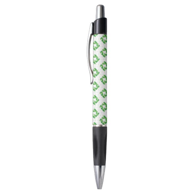 Stylo Motif vert de dent de plaid (Haut (Vertical))